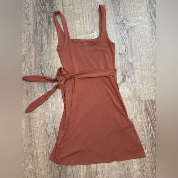 Aritzia Wilfred Saturn Mini Dress XS Anise Brown - Picture 4 of 9